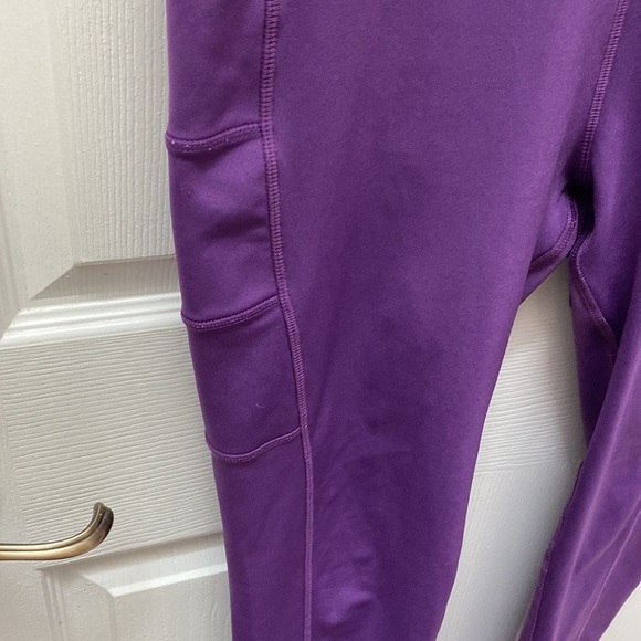 F womens Pop Fit stretchysolid purple runny/ athletic pants size XL. EUC - Picture 2 of 8